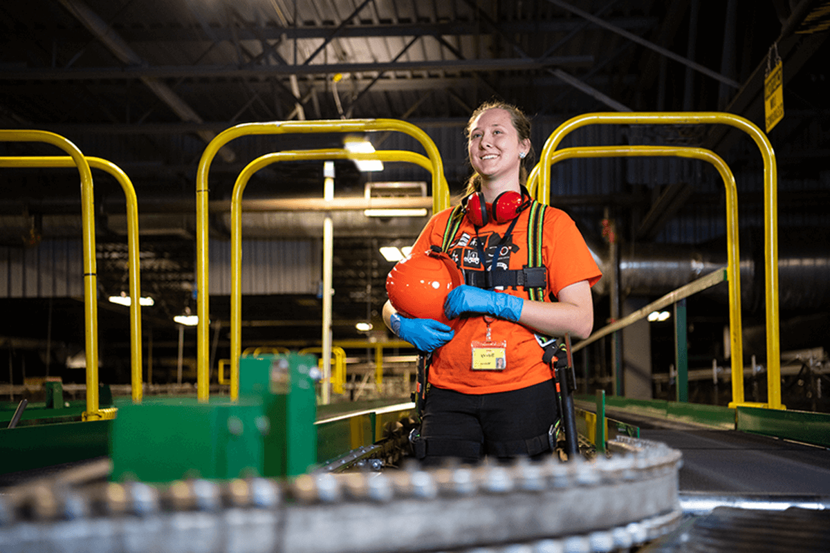 female mechatronics worker at Walgreens